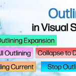 Outlining in Visual Studio, displays the five outline options in visual studio